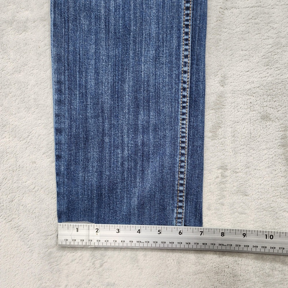 Liz Claiborne Jeans Womens 12 Blue Mid Rise Classic Fit Straight Stretch Denim - Picture 11 of 12